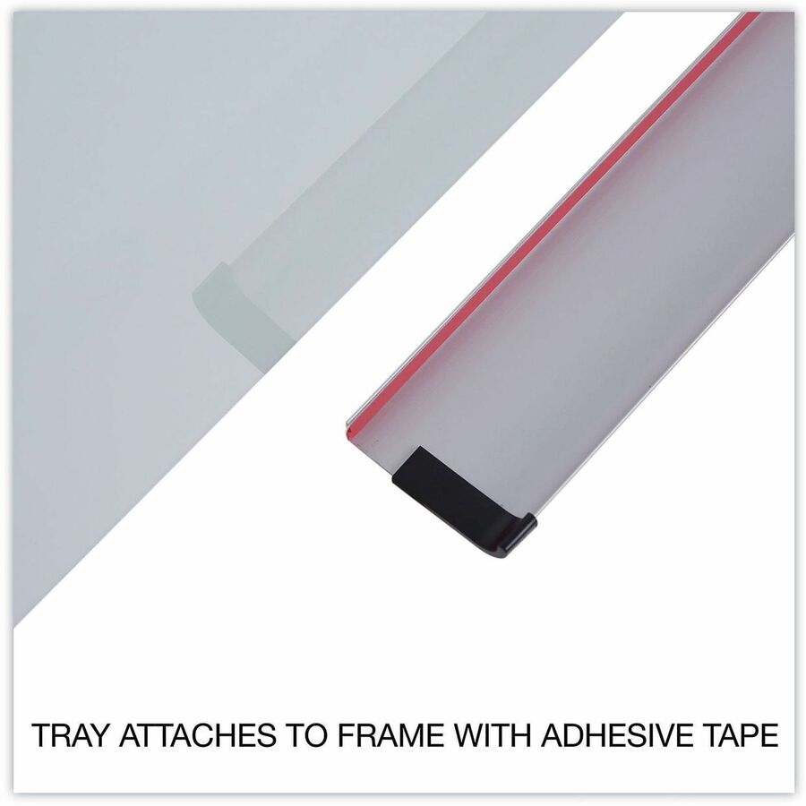 72" (6 ft) Width x 48" (4 ft) Height - White Glass Surface - 1 Each