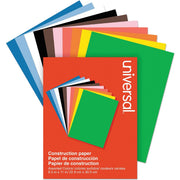Art Project, Classroom, Craft, Poster, Display, School, Home Project - 9" x 12" - 76 lb Basis Weight - Black, Blue, Brown, Green, Orange, Pink, Purple, White - Paper - 200 / Pack