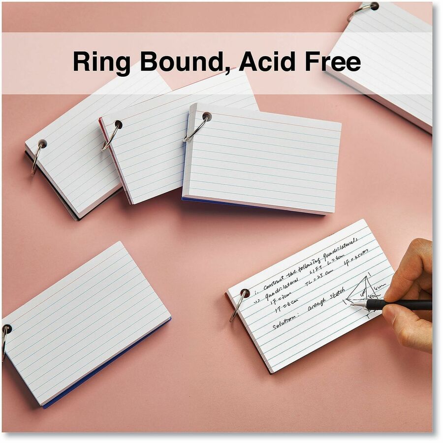 4" Width x 6" Length - Ruled - 100 / Pack