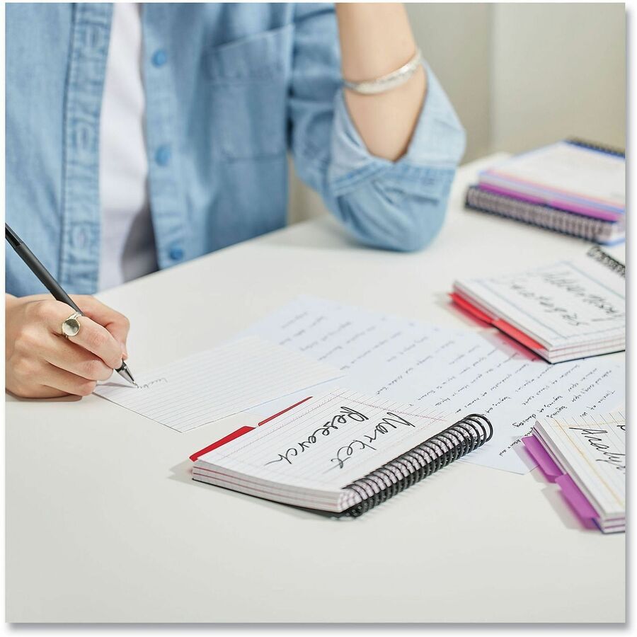 4" Width x 6" Length - White Poly Divider - Ruled - 120 / Pack
