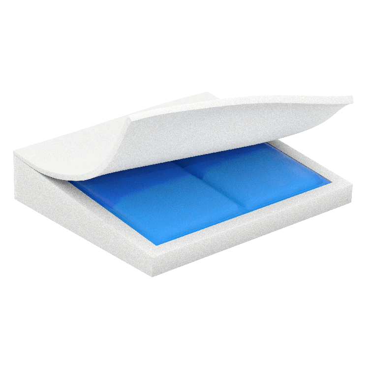 Ever-Soft Wedge Gel-Foam Cushion, 18" x 16" x 4" x 2", Single, 1 Quantity per Box (Image for Reference Only – May Not Reflect Exact Size)