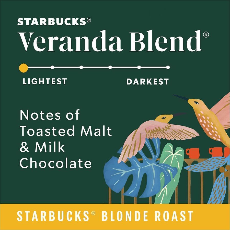 Starbucks&reg; K-Cup Veranda Blend Coffee - Compatible with Drip-coffee Brewer - Blonde - K-Cup - Veranda Blend - 24 / Box