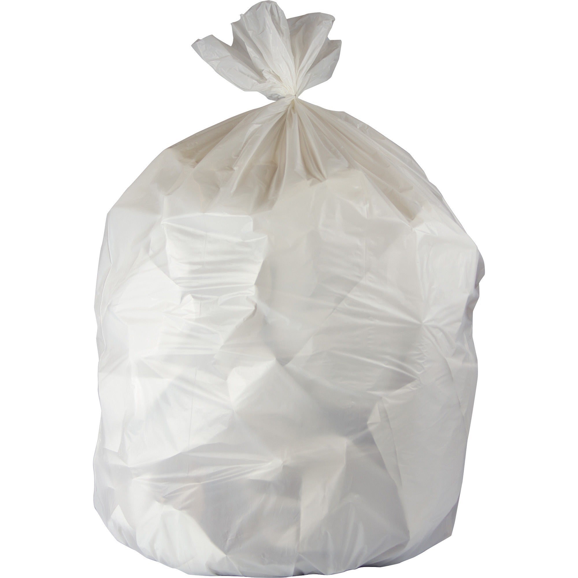 16 gal Capacity - 32" Length x 24" Width x 0.40 mil (10 Micron) Thickness - Low Density - White - Resin - Waste Disposal - 500 / Carton