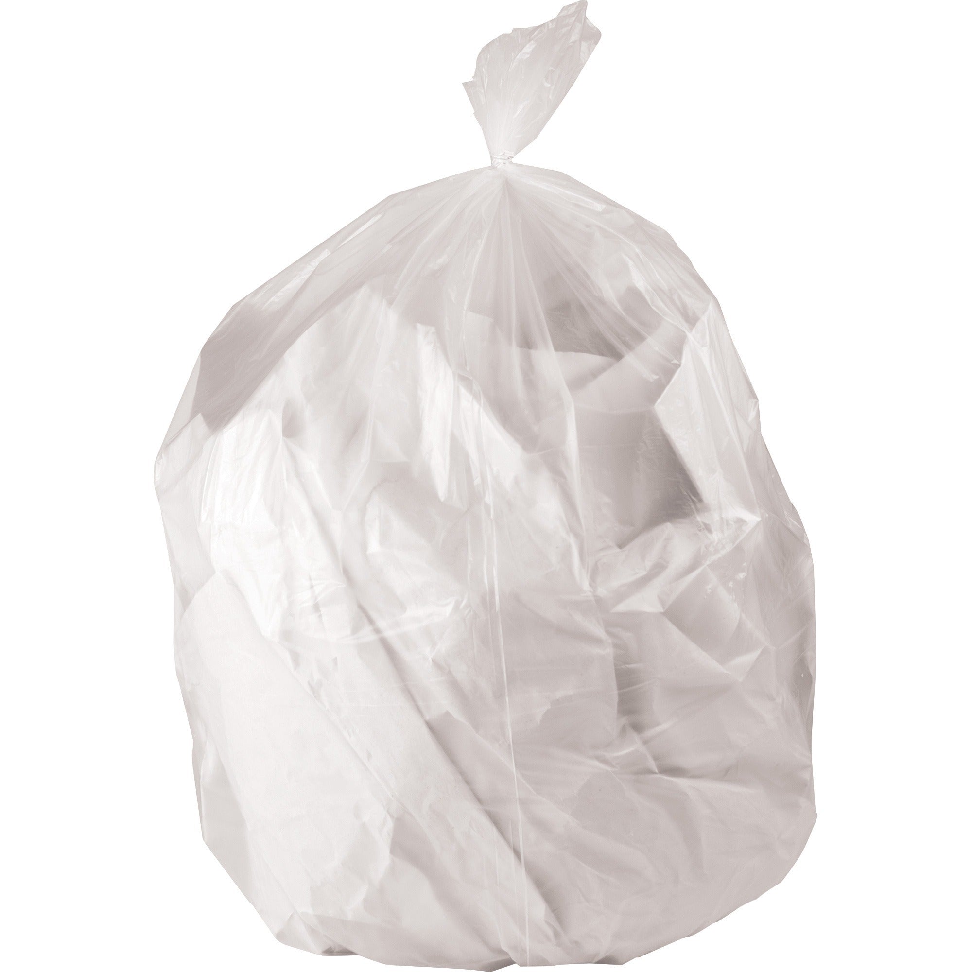 Genuine Joe Strong Economical Trash Bags - 45 gal Capacity - 48" Length x 40" Width x 0.51 mil (13 Micron) Thickness - Clear - Resin - Waste Disposal - 250 / Carton