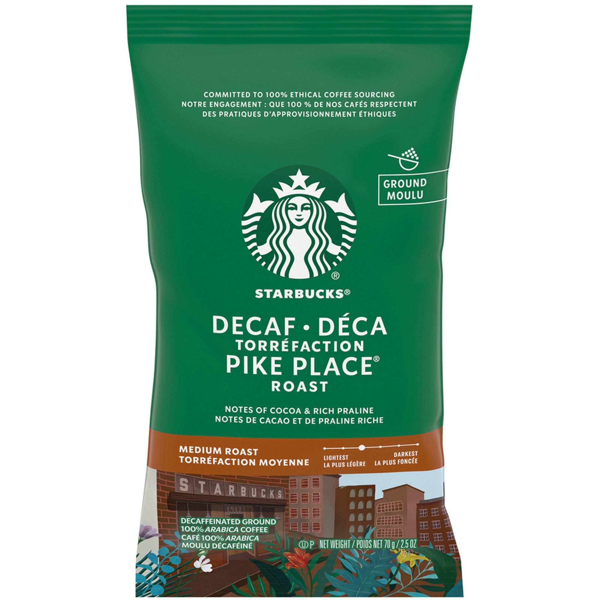 Medium - 2.5 oz Per Packet - Pike Place - Decaffeinated - 18 / Box