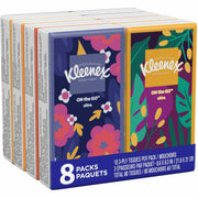 Kleenex Go Packs Facial Tissues - 3 Ply - 8.60" Width x 8.30" Length - White - 10/Pouch - 1 Pack