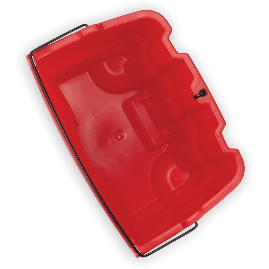 Rubbermaid Commercial WaveBrake 18 QT Dirty Water Bucket - 4.50 gal - 14" x 9.8" - Plastic - Red - 1 Each