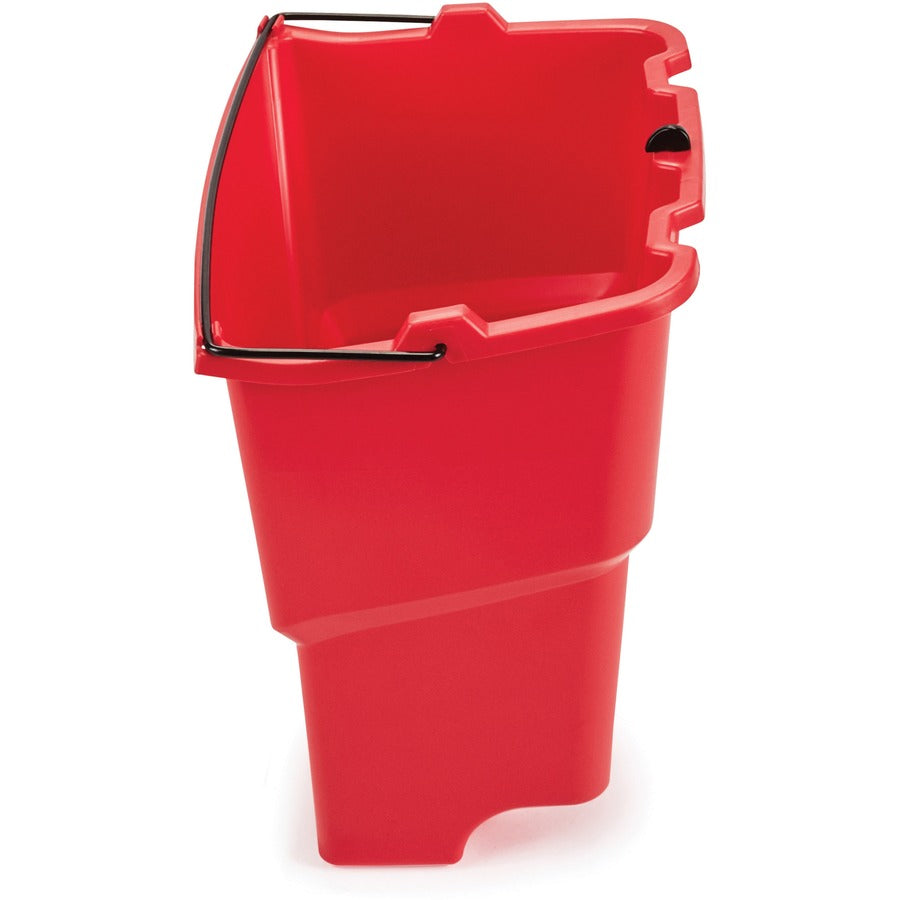 Rubbermaid Commercial WaveBrake 18 QT Dirty Water Bucket - 4.50 gal - 14" x 9.8" - Plastic - Red - 1 Each