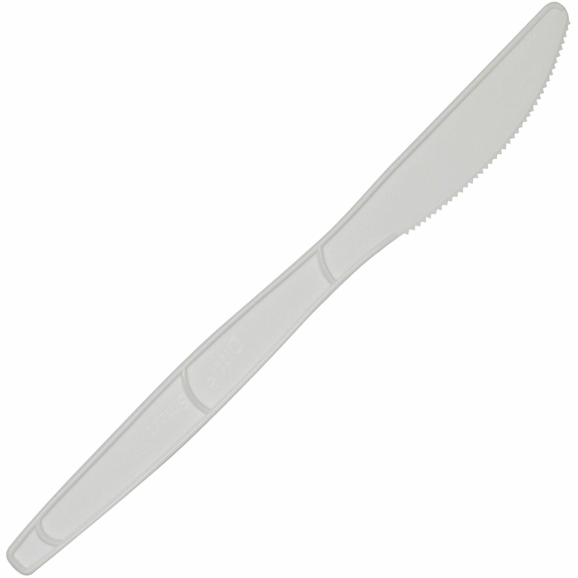 Knife - 1 x Knife - Disposable - White - 40/Pack - 24 / Carton