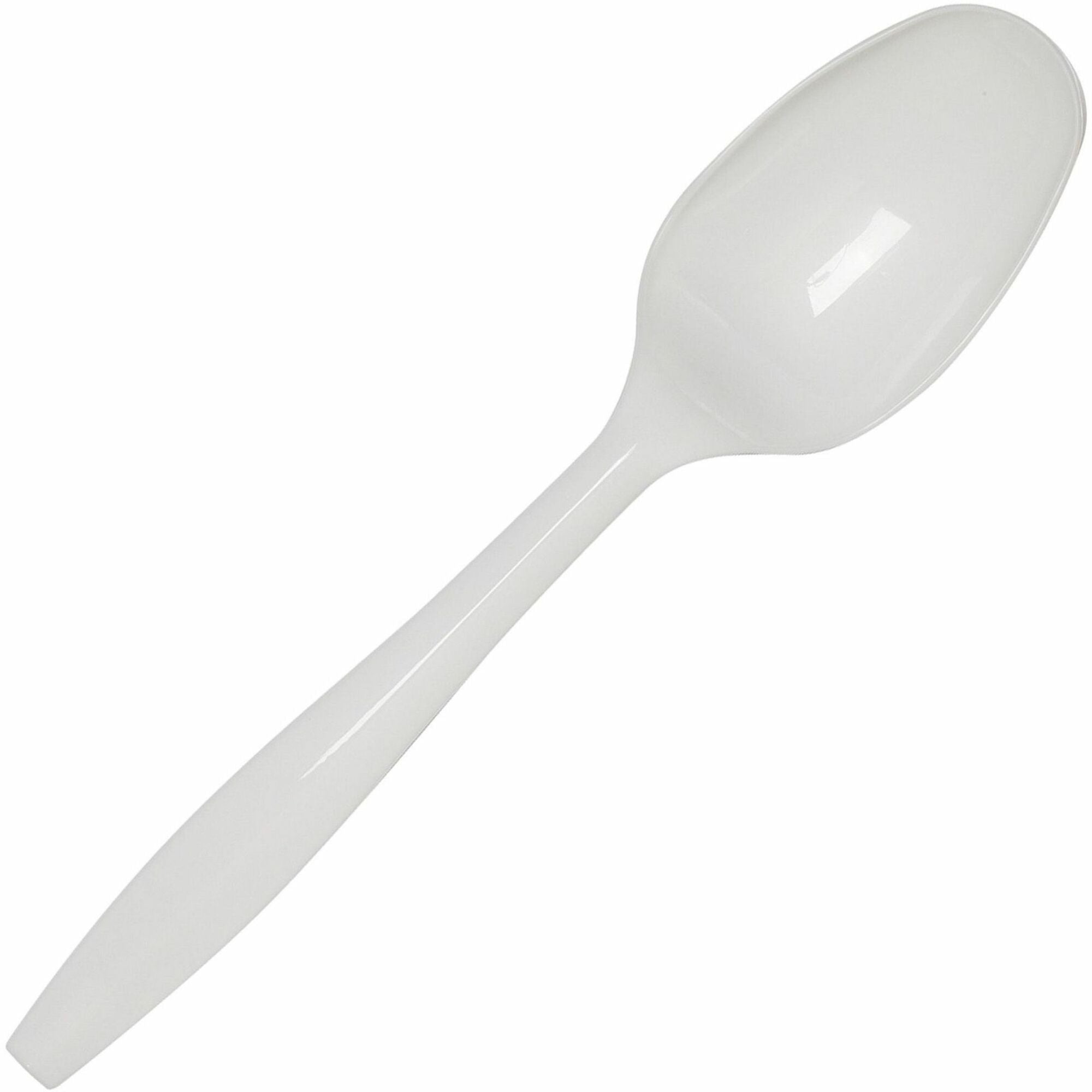 Spoon - 1 x Spoon - Disposable - White - 40/Pack - 24 / Carton