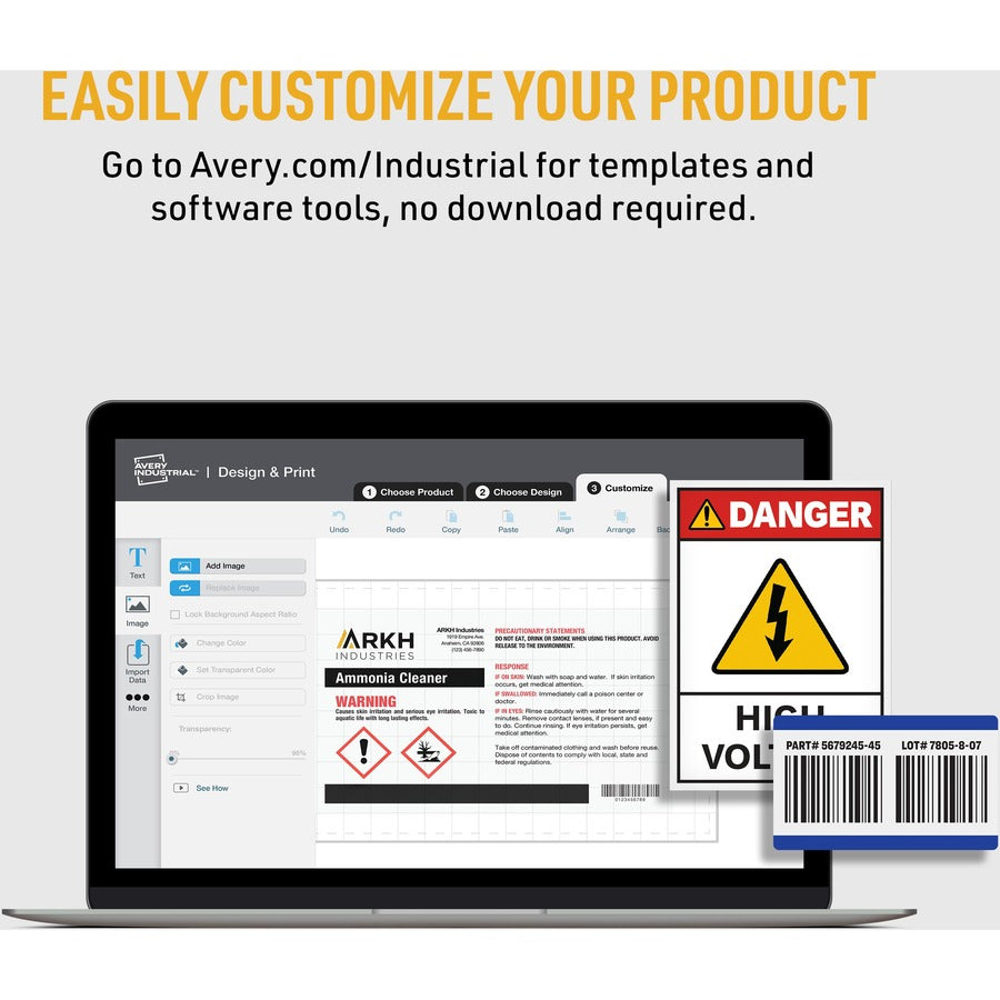 Avery&reg; PermaTrack Destructible Asset Tag Labels, 2" x 3-3/4" , 64 Asset Tags