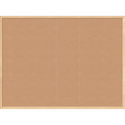 U Brands Cork Bulletin Board - 36" Board Height x 48" Board Width - Natural Cork Surface - Self-healing, Durable, Mounting System, Tackable - Birch Wood Frame - 1 Each