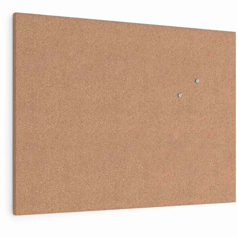 U Brands Frameless Cork Canvas Bulletin Board - 18" Board Height x 24" Board Width - Natural Cork Surface - Self-healing, Durable, Mounting System, Tackable, Frameless - 1 Each