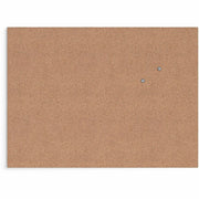U Brands Frameless Cork Canvas Bulletin Board - 18" Board Height x 24" Board Width - Natural Cork Surface - Self-healing, Durable, Mounting System, Tackable, Frameless - 1 Each