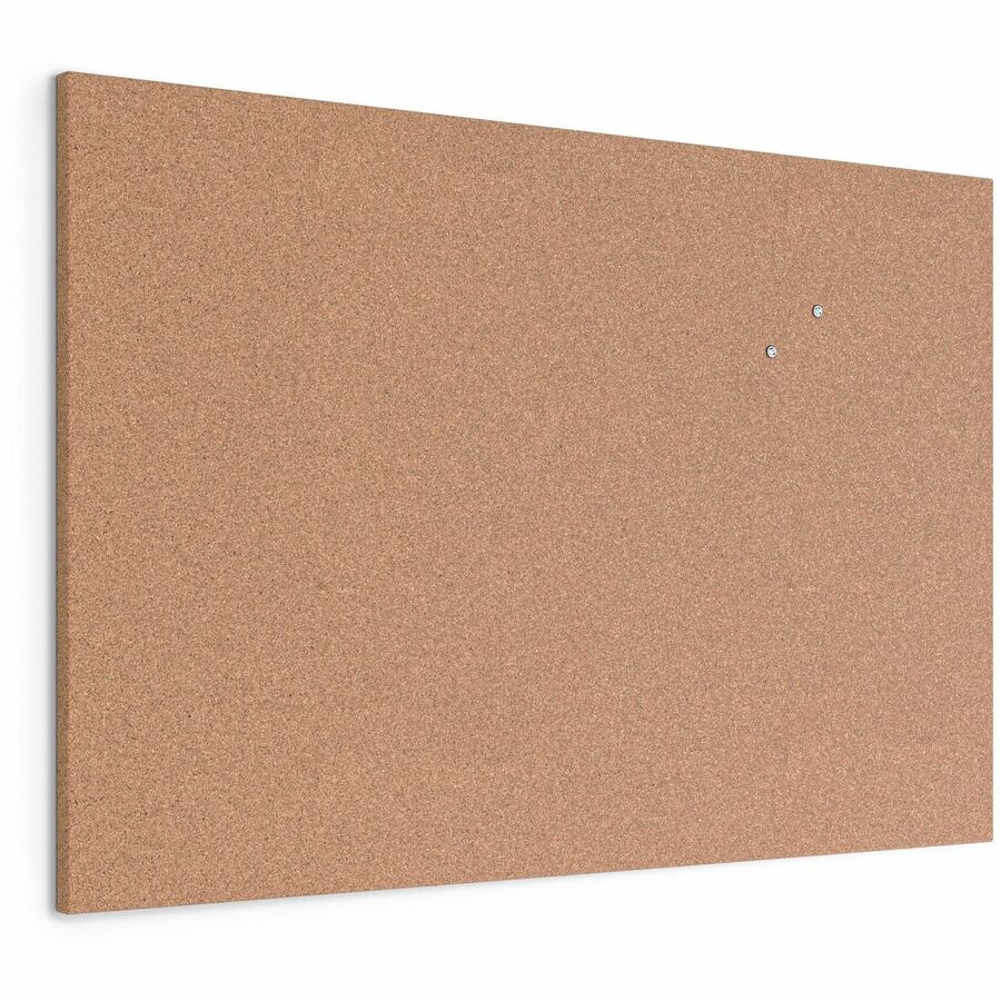 U Brands Frameless Cork Canvas Bulletin Board - 24" Board Height x 36" Board Width - Natural Cork Surface - Self-healing, Durable, Mounting System, Tackable, Frameless - 1 Each