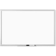 U Brands Melamine Non-Magnetic Dry-Erase Board - 36" (3 ft) Width x 24" (2 ft) Height - White Melamine Surface - Silver Aluminum Frame - Rectangle - Horizontal/Vertical - 1 Each