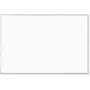 U Brands Melamine Non-Magnetic Dry-Erase Board - 72" (6 ft) Width x 48" (4 ft) Height - White Melamine Surface - Silver Aluminum Frame - Rectangle - Horizontal/Vertical - 1 Each
