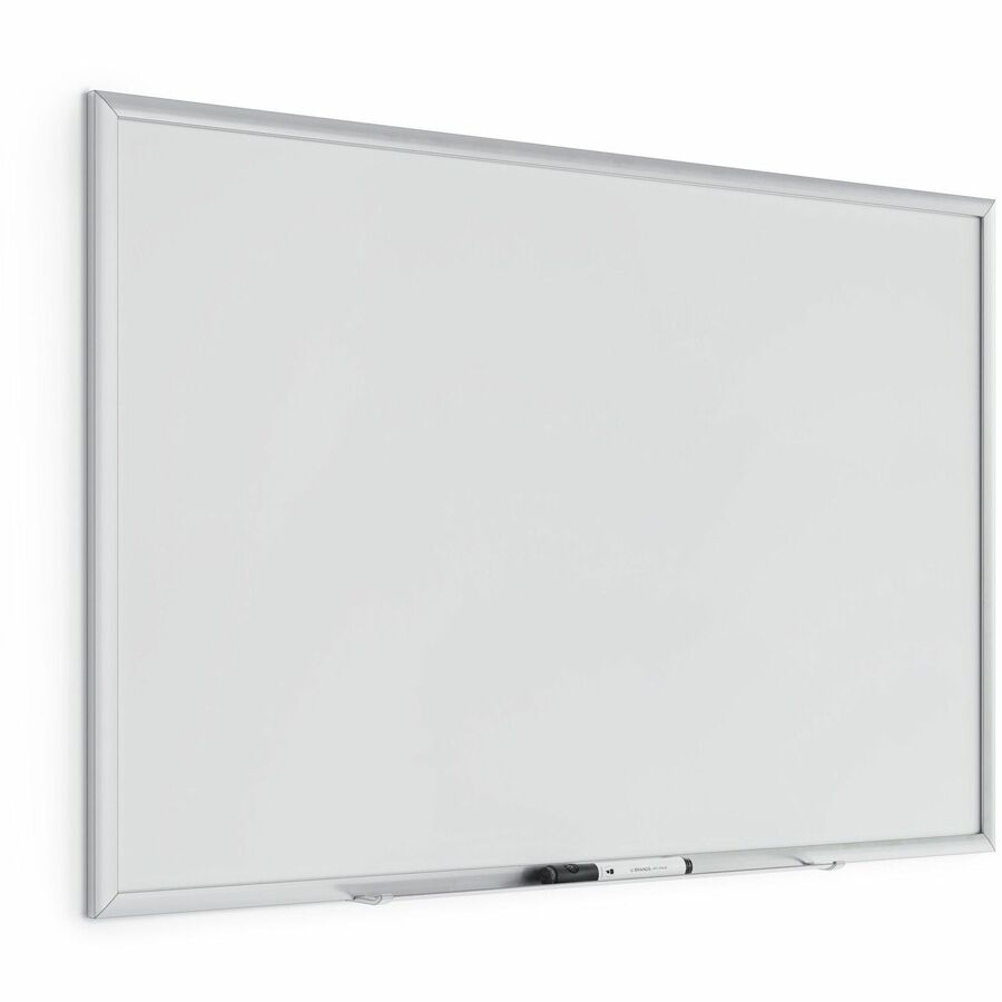 U Brands Magnetic Dry-Erase Board - 36" (3 ft) Width x 24" (2 ft) Height - White Painted Steel Surface - Silver Aluminum Frame - Rectangle - Horizontal/Vertical - Magnetic - 1 Each