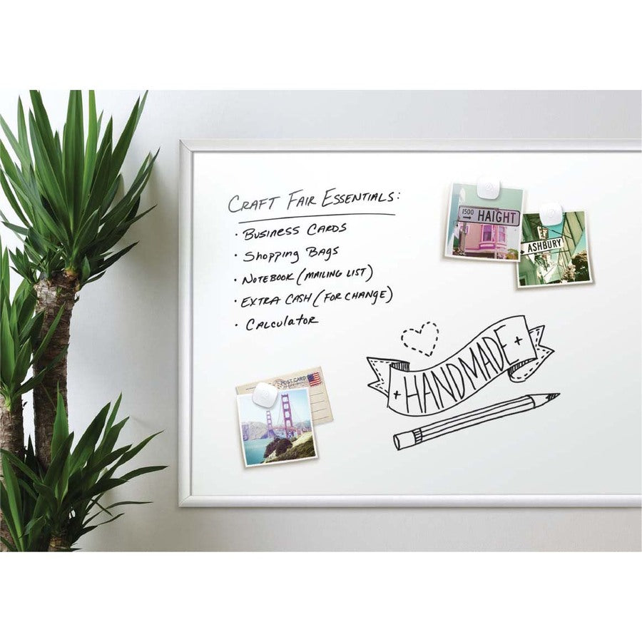 U Brands Magnetic Dry-Erase Board - 72" (6 ft) Width x 48" (4 ft) Height - White Painted Steel Surface - Silver Aluminum Frame - Rectangle - Horizontal/Vertical - Magnetic - 1 Each