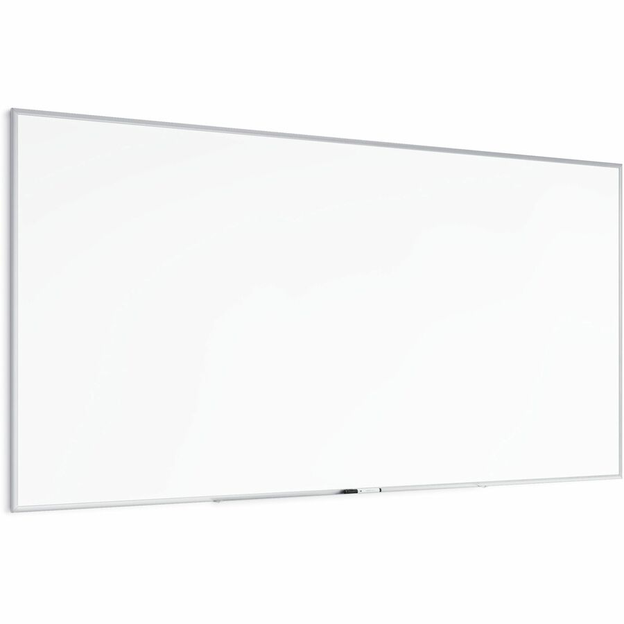 U Brands Magnetic Dry-Erase Board - 96" (8 ft) Width x 48" (4 ft) Height - White Painted Steel Surface - Silver Aluminum Frame - Rectangle - Horizontal/Vertical - Magnetic - 1 Each