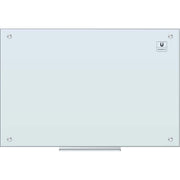 23" (1.9 ft) Width x 35" (2.9 ft) Height - Frosted White Tempered Glass Surface - Rectangle - Horizontal/Vertical - Magnetic - 1 Each