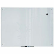U Brands Magnetic Glass Frameless Dry-Erase Board - 48" (4 ft) Width x 36" (3 ft) Height - Frosted White Tempered Glass Surface - Rectangle - Horizontal/Vertical - Magnetic - 1 Each