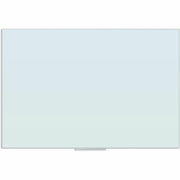 U Brands Floating Non-Magnetic Glass Frameless Dry-Erase Board - 72" (6 ft) Width x 48" (4 ft) Height - Frosted White Tempered Glass Surface - Rectangle - Horizontal/Vertical - 1 Each