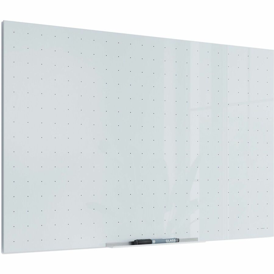 36" (3 ft) Width x 24" (2 ft) Height - Frosted White Tempered Glass Surface - Rectangle - Horizontal/Vertical - Frameless, Ghost Resistant, Stain Resistant - 1 Each