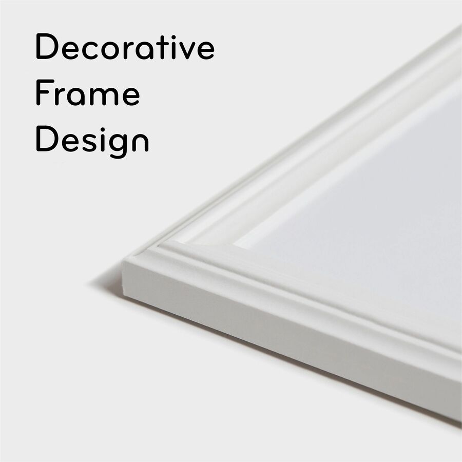 U Brands Magnetic Dry-Erase Board - 30" (2.5 ft) Width x 20" (1.7 ft) Height - White Painted Steel Surface - White Wood Frame - Rectangle - Horizontal/Vertical - Magnetic - 1 Each