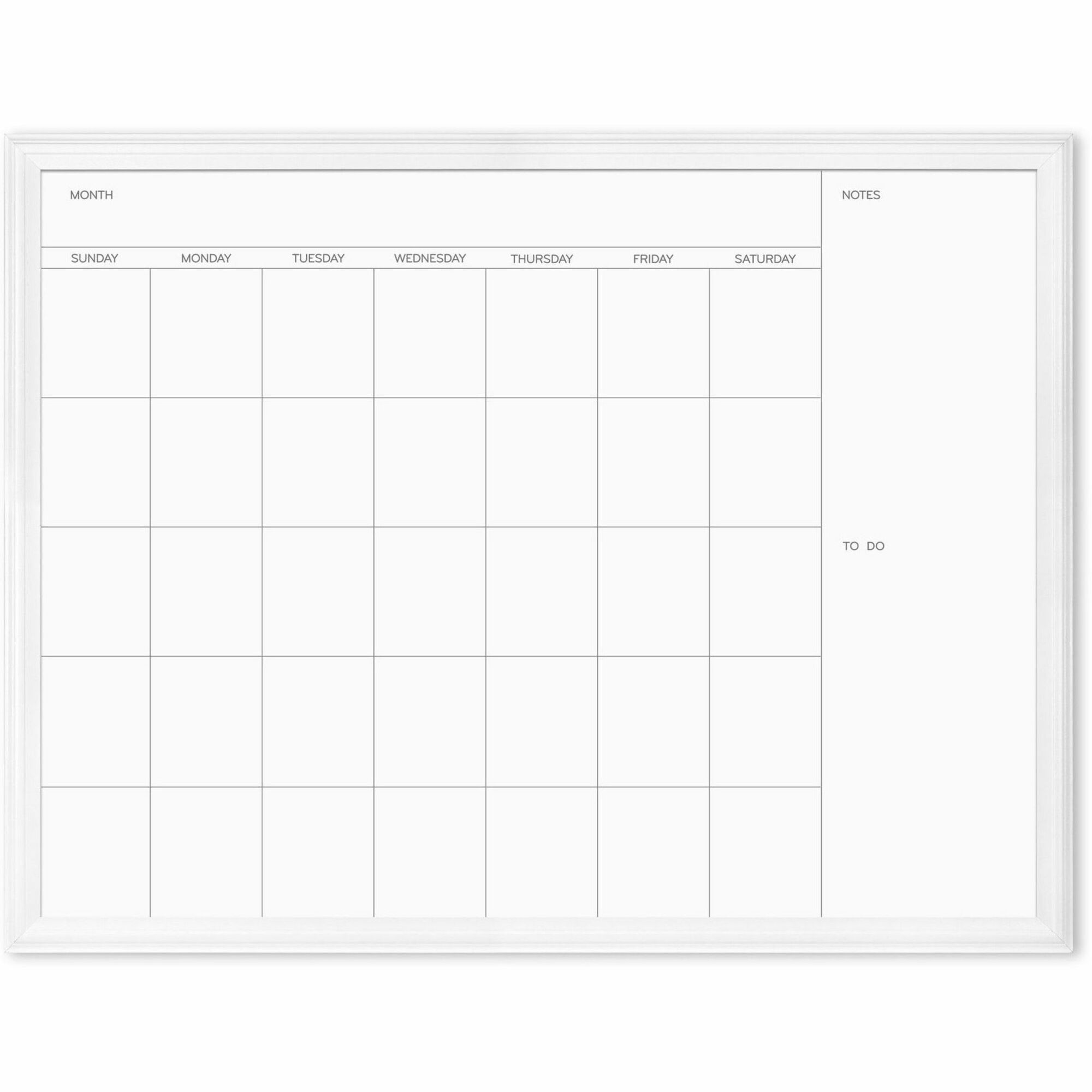 U Brands Magnetic Dry-Erase Monthly Calendar Board