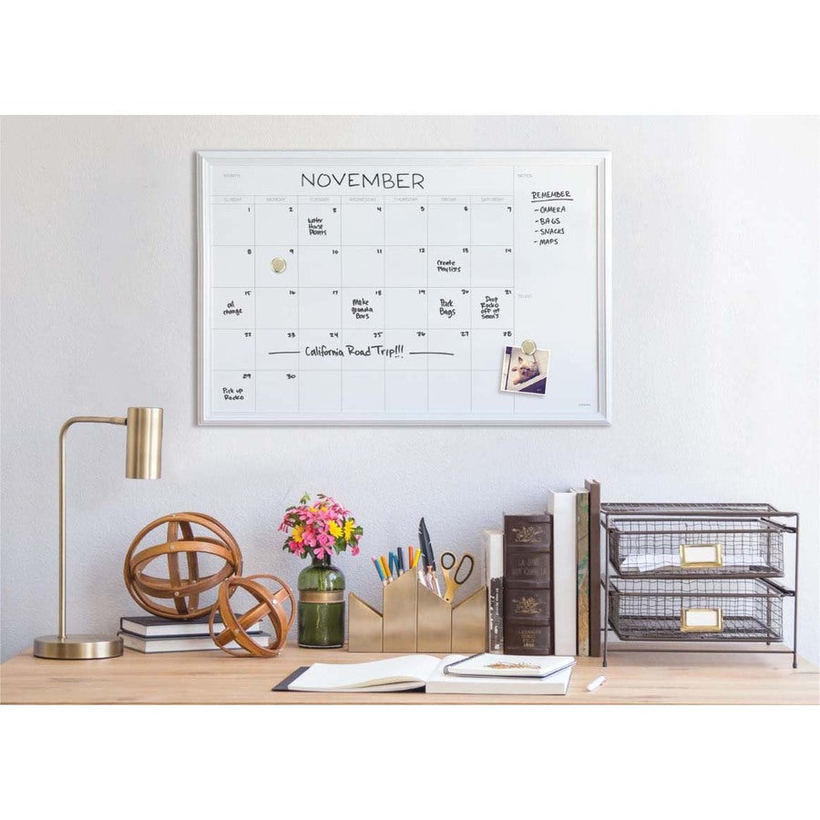 U Brands Magnetic Dry-Erase Monthly Calendar Board