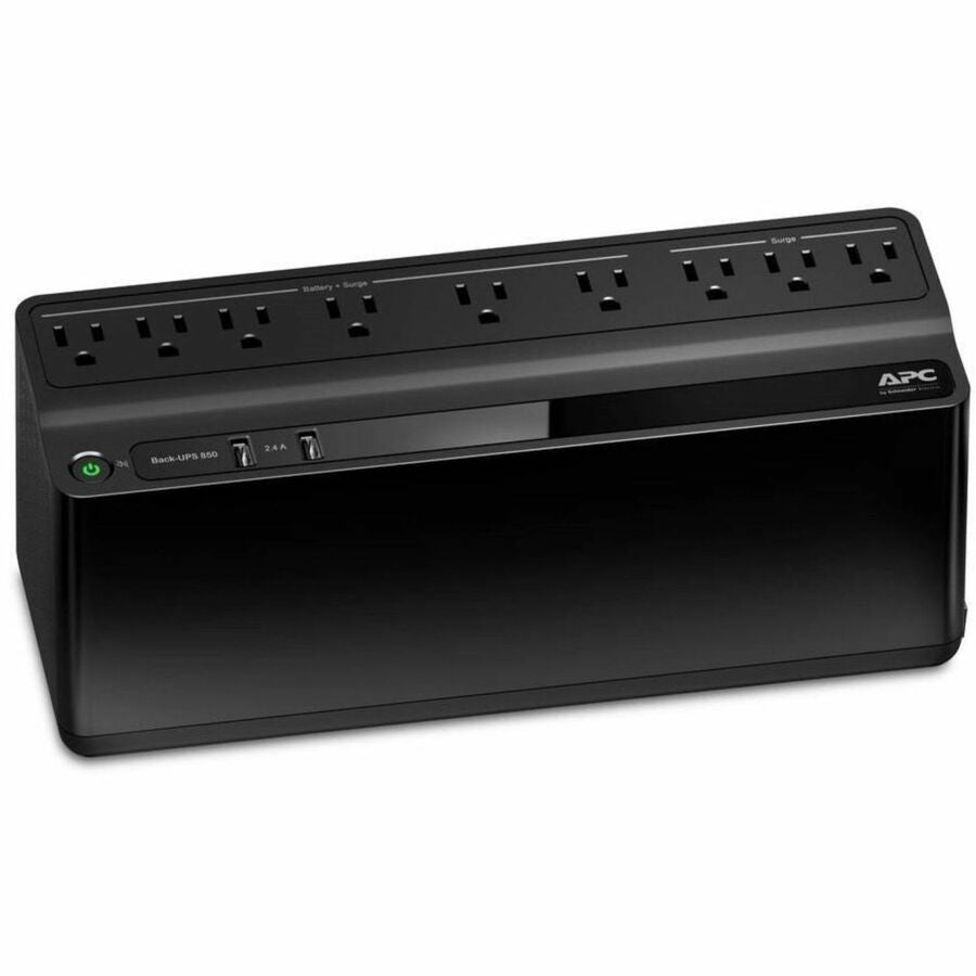 Tower - 8 Hour Recharge - 2 Minute Stand-by - 120 V Input - 120 V AC Output - Single Phase - Stepped Approximated Sine Wave - 6 x NEMA 5-15R, 3 x NEMA 5-15R Surge Receptacle(s) - 9 x Battery/Surge Outlet - USB
