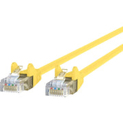 Belkin RJ45 Category 6 Snagless Patch Cable, 12 ft, Gold-Plated Connectors, 24 AWG, Yellow, 1 Each