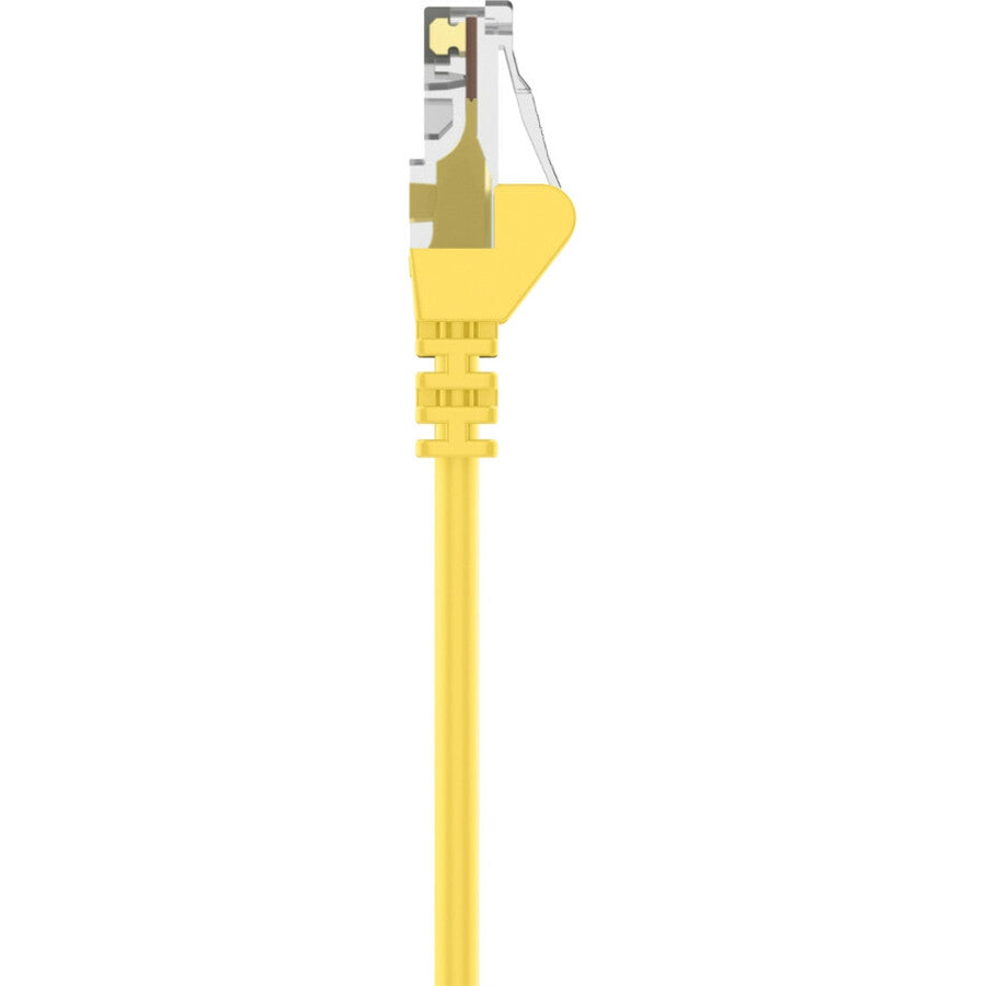 Belkin RJ45 Category 6 Snagless Patch Cable, 12 ft, Gold-Plated Connectors, 24 AWG, Yellow, 1 Each