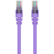 Belkin RJ45 Category 6 Snagless Patch Cable, 15 ft, Gold-Plated Connectors, 24 AWG, Purple, 1 Each