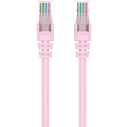 Belkin RJ45 Category 6 Snagless Patch Cable, 75 ft, Pink, Gold-Plated Connectors, 24 AWG, 1 Each