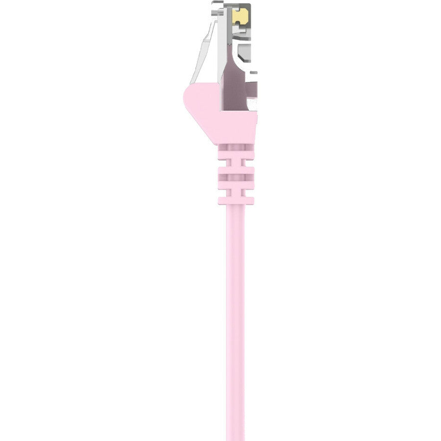 Belkin RJ45 Category 6 Snagless Patch Cable, 75 ft, Pink, Gold-Plated Connectors, 24 AWG, 1 Each