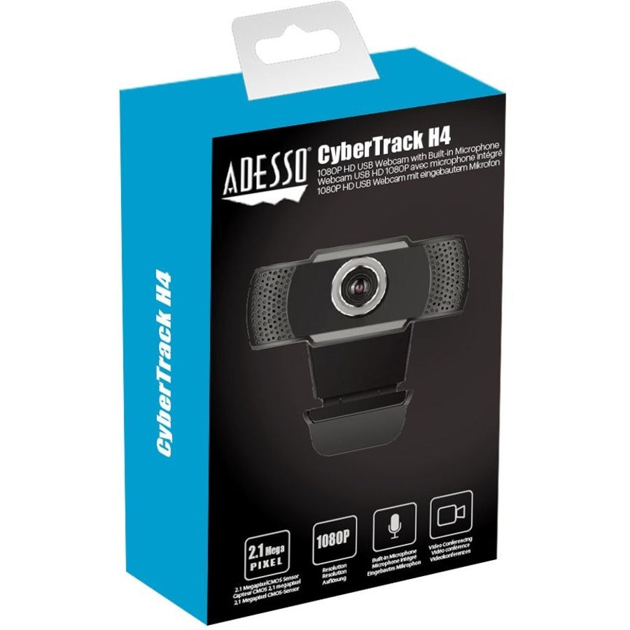 1920 x 1080 Video - CMOS Sensor - Manual Focus - Microphone - For Computer, Notebook, Smart TV