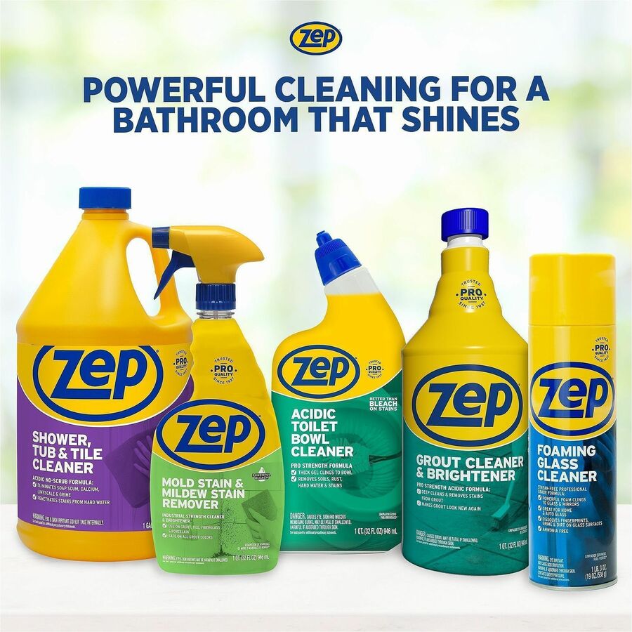 Zep Acidic Toilet Bowl Cleaner - 32 fl oz (1 quart) - Wintergreen Scent - White - 1 Each