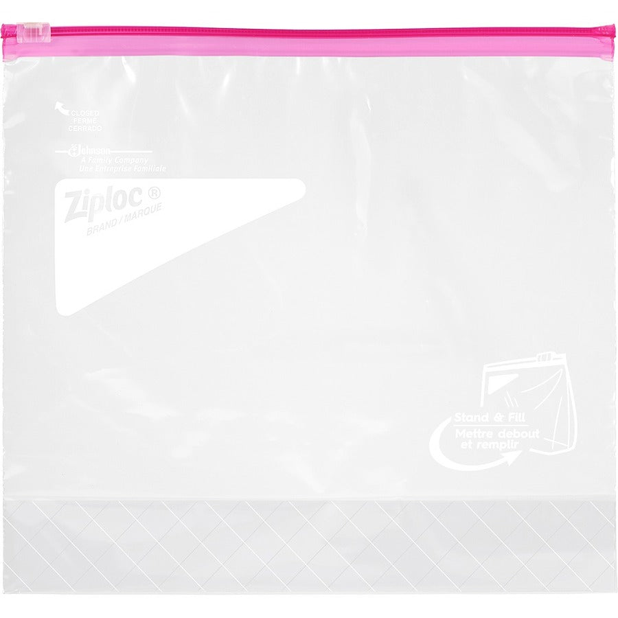 Ziploc&reg; Gallon Storage Slider Bags - Large Size - 2.63" Length x 10.56" Width x 9.50" Depth - Sliding Closure - Blue - Food, Supplies - 68 / Box