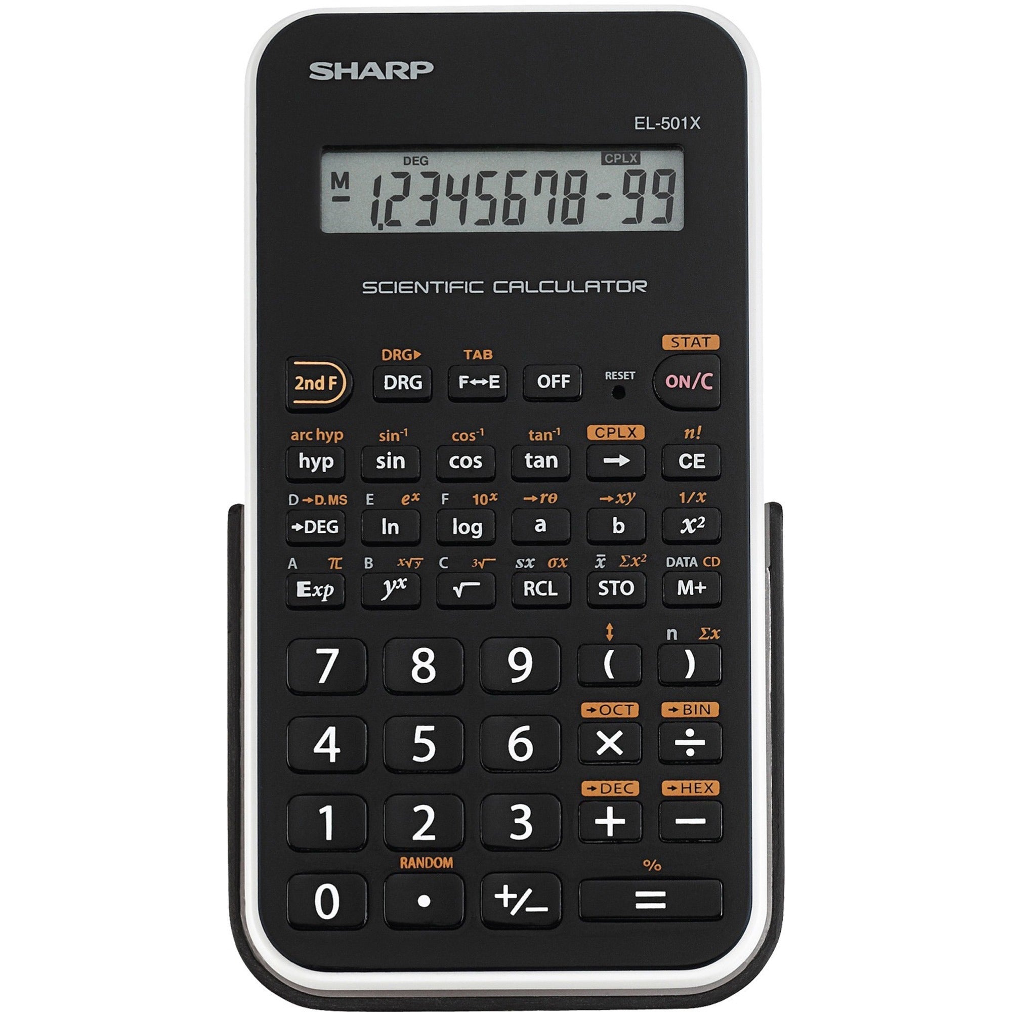 146 Functions - Battery Powered, Large LCD, Durable, Hard Case - 1 Line(s) - 10 Digits - LCD - Battery Powered - 2 x LR1130 - 5.1" Height x 3.1" Width x 0.5" Depth - Black, White - 1 Each