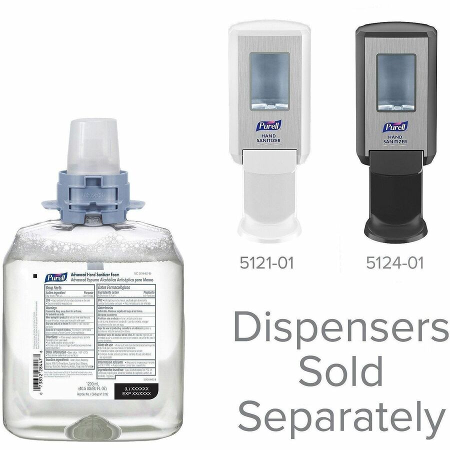 PURELL&reg; Hand Sanitizer Foam Refill - 1.27 quart - Kill Germs - Hand - Moisturizing - Clear - 4 / Carton