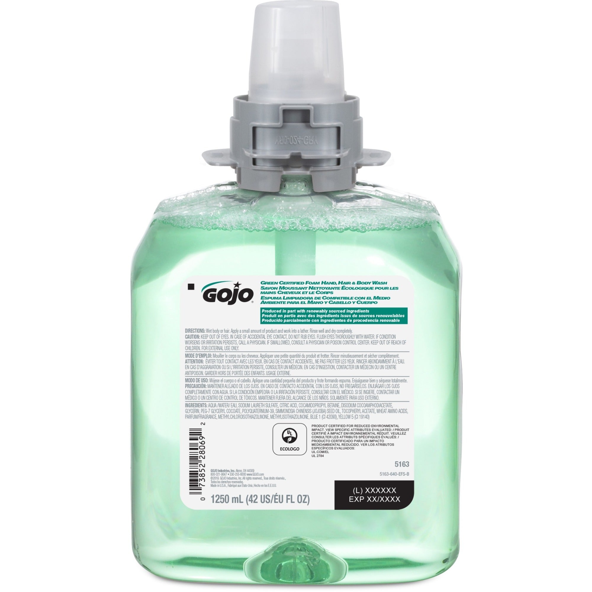 Gojo&reg; FMX-12 Refill Green Certified Hair/Body Wash