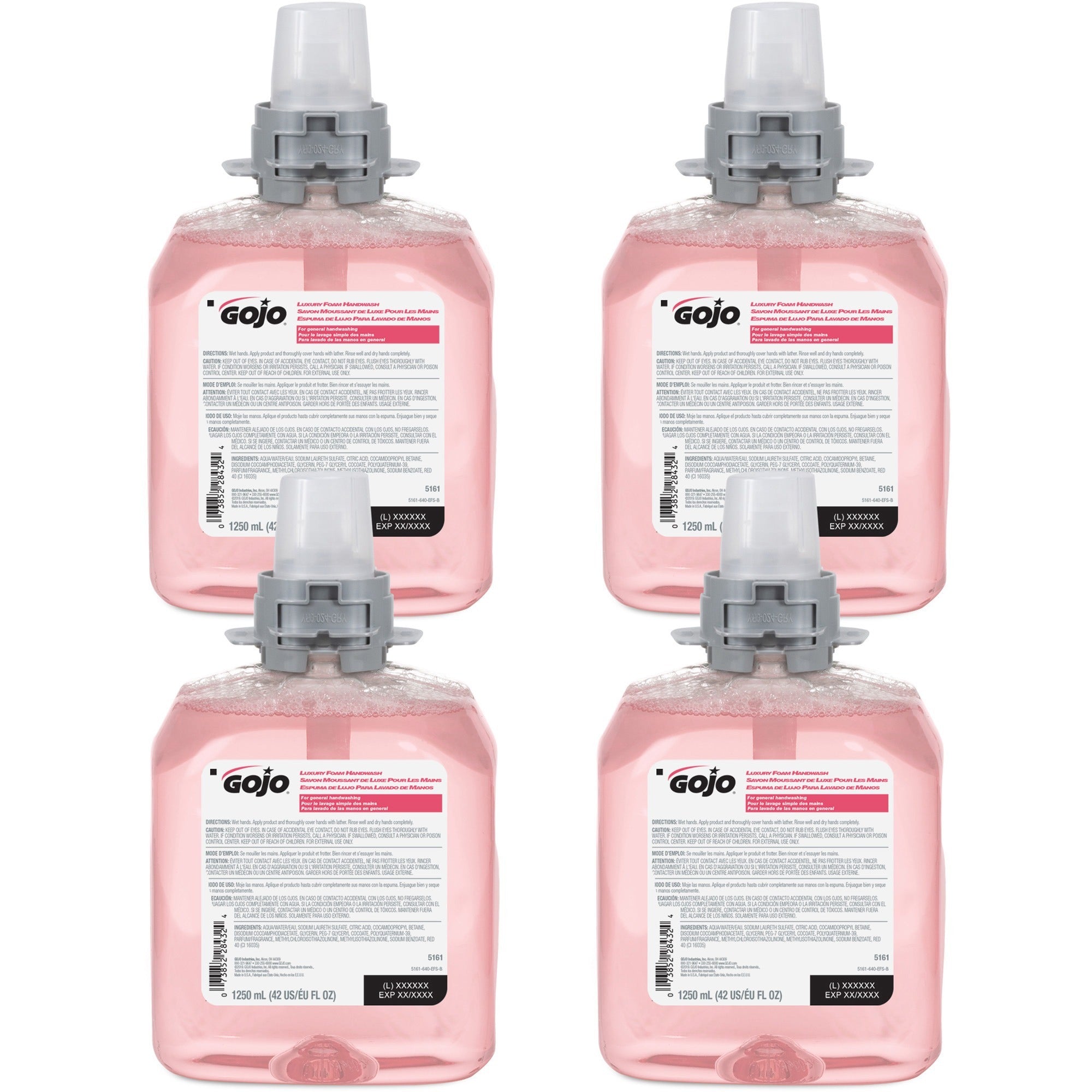 Gojo&reg; FMX-12 Refill Cranberry Luxury Foam Handwash - Cranberry Scent - 1.32 quart - Hand - Amber - Drip-free, Antibacterial-free, Bio-based - 4 / Carton