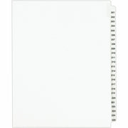 Avery Standard Collated Legal Dividers, 25 Dividers per Set, Side Tabs 201-225, Letter Size, White, Rip Proof, Reinforced, Pre-printed, Double-sided, Unpunched, 8.5" x 11", 1 Set