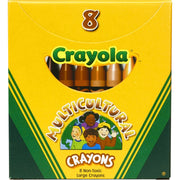 Crayola Large Washable Crayons-Multicultural 8/Pkg