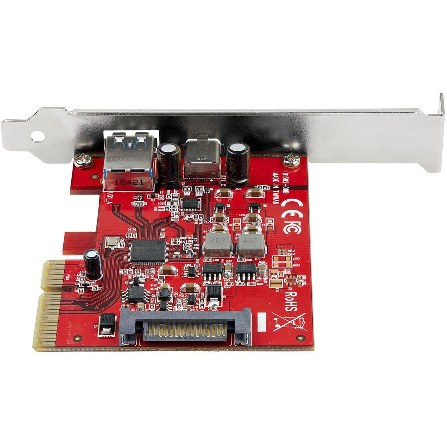 StarTech.com USB Adapter - PCI Express x4 - Plug-in Card - 2 USB Port(s) - 1 SATA Port(s) - UASP Support - PC, Mac, Linux