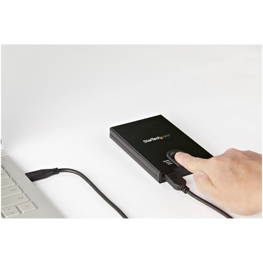 StarTech.com Drive Enclosure SATA/600 - USB 3.1 (Gen 1) Micro-B Host Interface External - Black - TAA Compliant