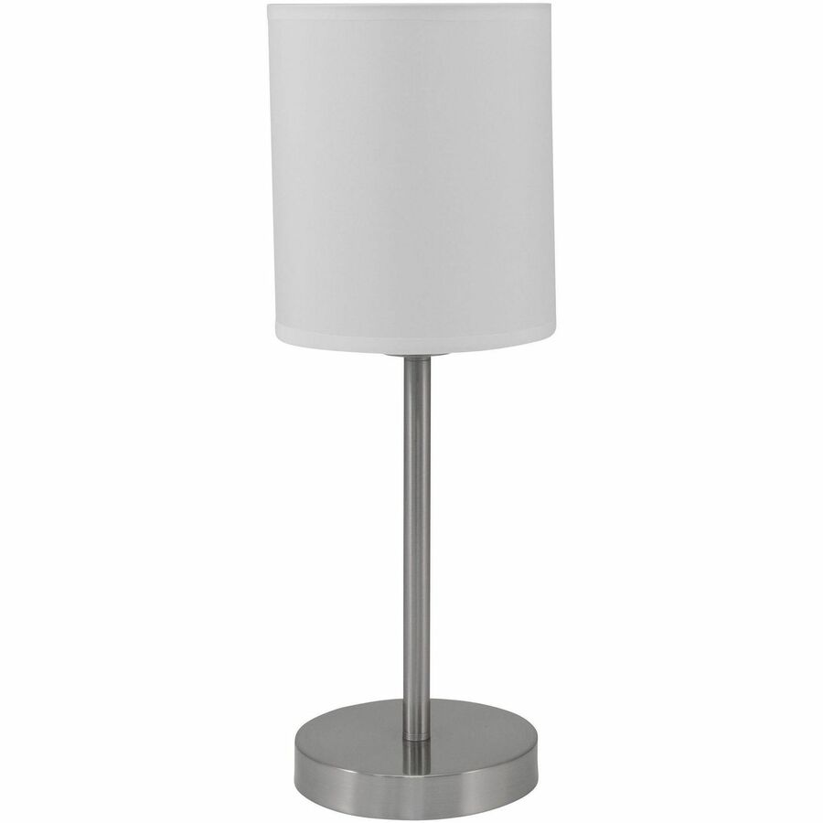 13 W CFL, LED Bulb - Silver - Steel - Floor-mountable, Desk Mountable - Silver, White