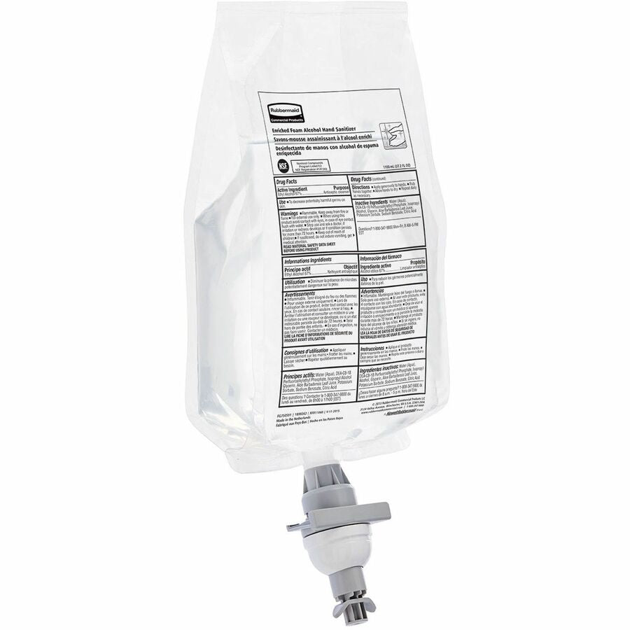 Fragrance-free Scent - 1.16 quart - Kill Germs - Hand - White Clear - Dye-free, Hygienic - 4 / Carton